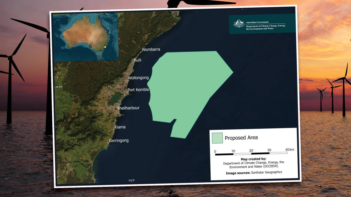 The proposed offshore wind zone. Picture supplied