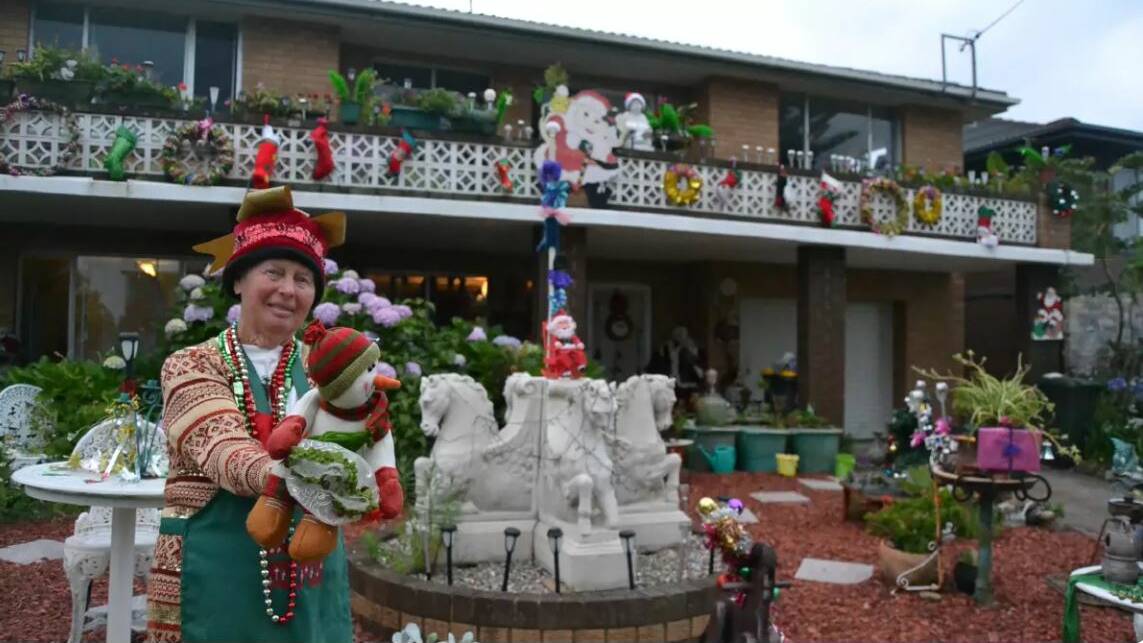 Mrs Sheedy frequently decorated her Ulladulla home and yard to reflect different themes. File photo.