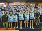Nowra High School students receive their playing jerseys. Picture supplied.