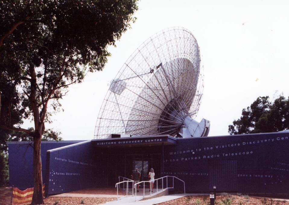 Visitors enter the Parkes Radio Telescope. File picture