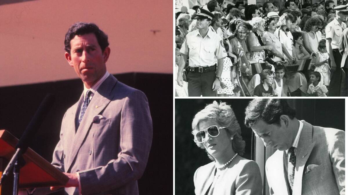 The then Prince Charles and Princess Diana visiting Wollongong in 1988. Pictures from file.