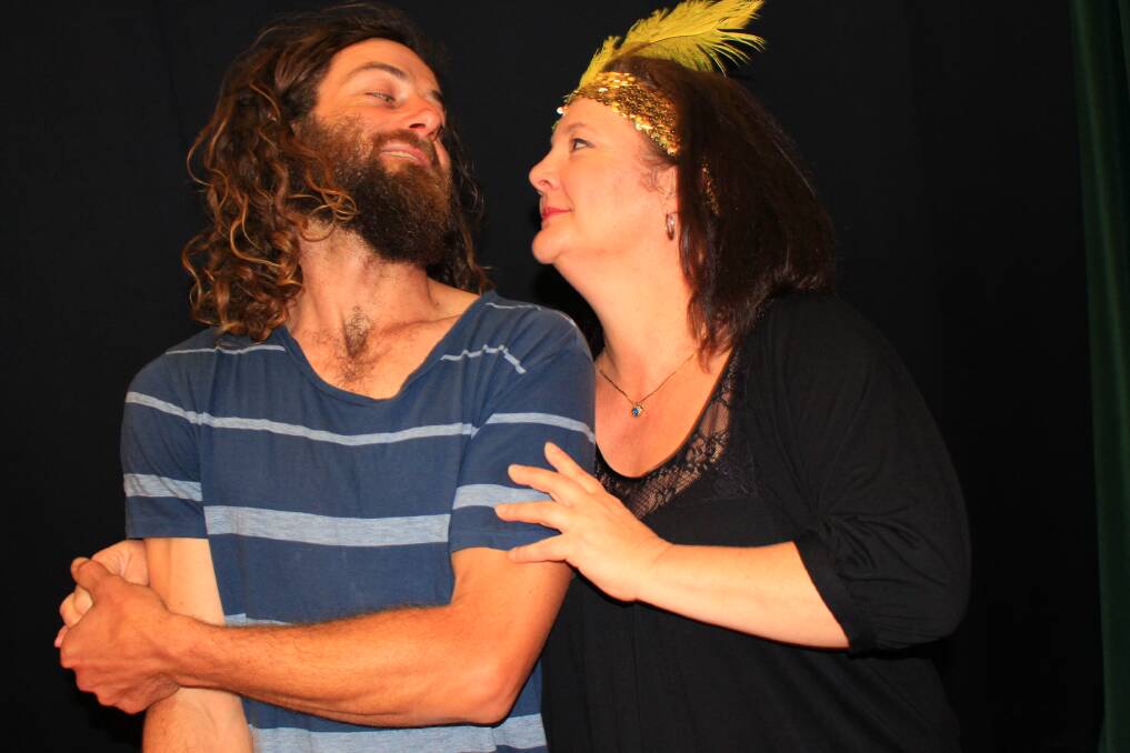 STARS: Nathan Cooper and Suzanne Sayers perform in the 2015 adult show, Godspell.