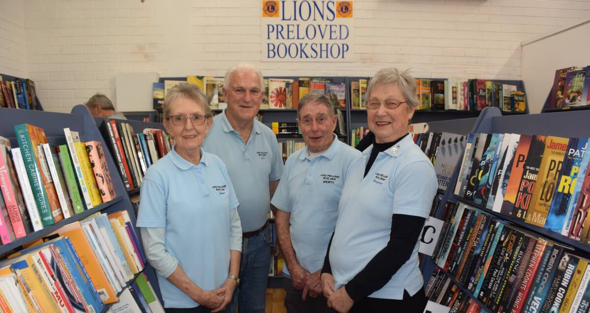 Jayne Langdon, Jim Oliver, Allan Graham and Margaret Reeves are proud Lions Club of Ulladulla Lions Preloved Bookshop volunteers.