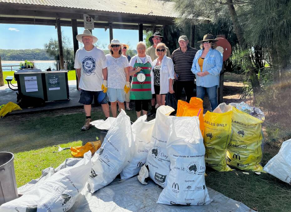 Members of the Lake Conjola Fishing Club have for many years organised the clean up for the Lake Conjola area and it is no different this year. Picture supplied 