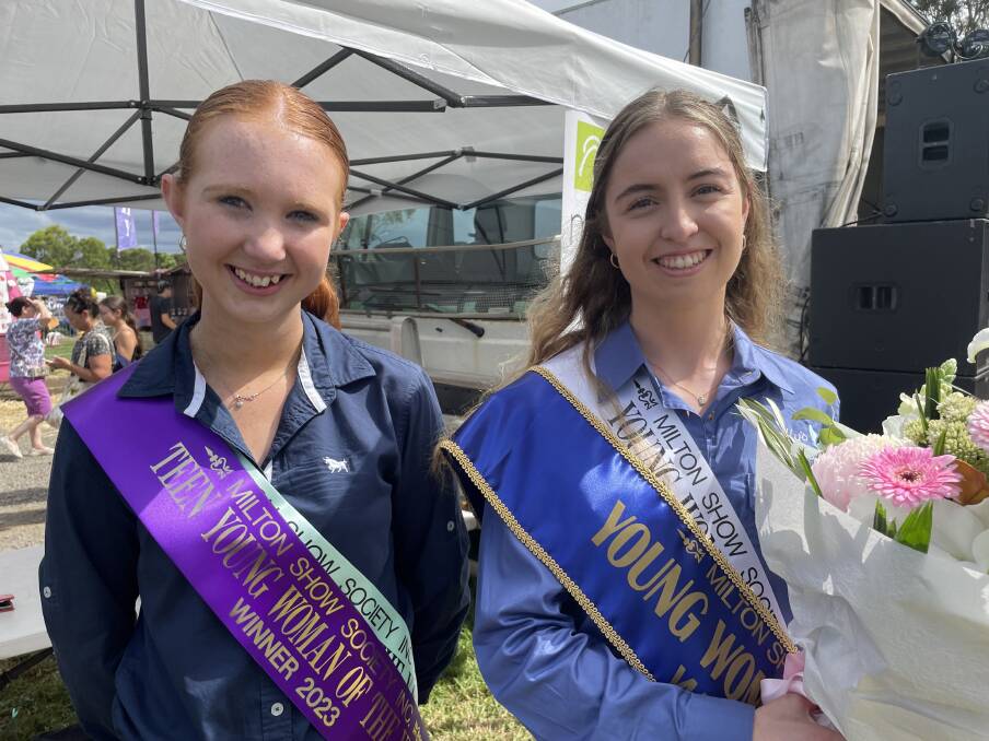 Congratulations goes to Darcy Tay [right] on being announced the Milton Show Young Woman of the Year and to Lacey Cooper who was announced as the Teen Young Woman of the Year.